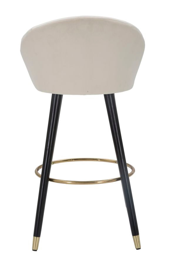 Glam barstol i cremefarve, træ – 55x56x104 cm