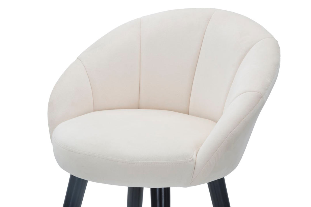 Glam barstol i cremefarve, træ – 55x56x104 cm