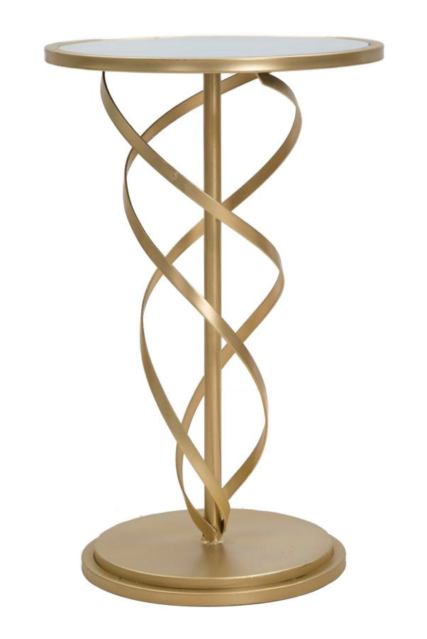 Glam bord i jern, mdf og glas – 38x61x5 cm