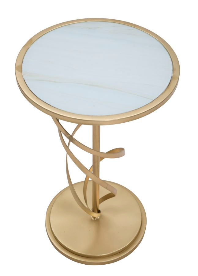Glam bord i jern, mdf og glas – 38x61x5 cm