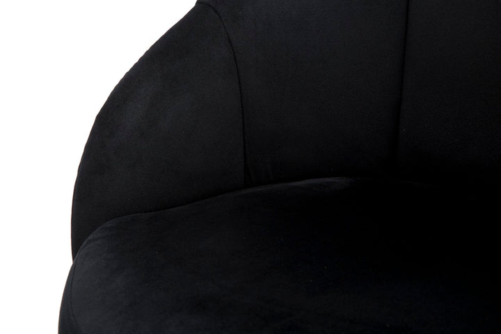 Glam barstol i træ, metal og stof – 55x56x104 cm