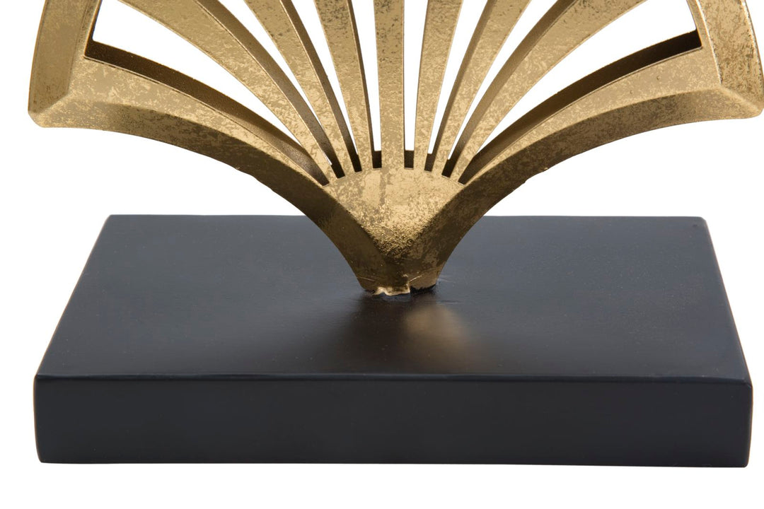 Glam skulptur i guldfarve, metal – 23x5x10 cm