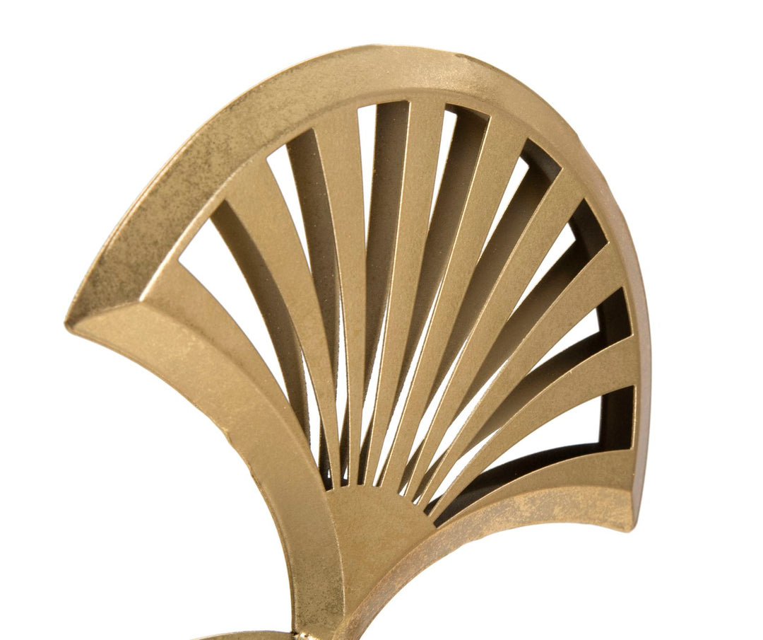 Glam skulptur i guldfarve, metal – 23x5x10 cm