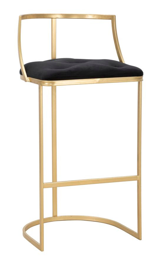 Glam barstol, metal, stof, mdf – 45x90 cm