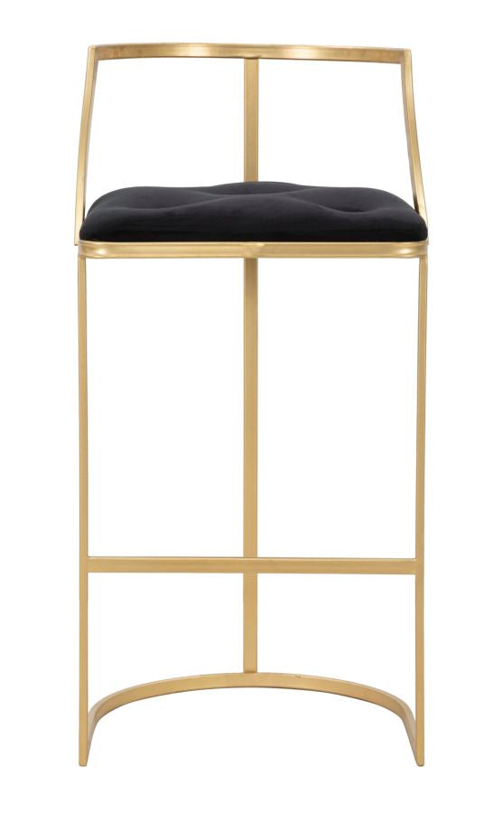 Glam barstol, metal, stof, mdf – 45x90 cm