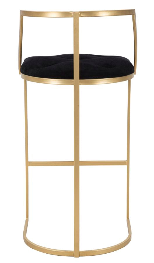 Glam barstol, metal, stof, mdf – 45x90 cm