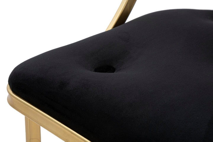 Glam barstol, metal, stof, mdf – 45x90 cm