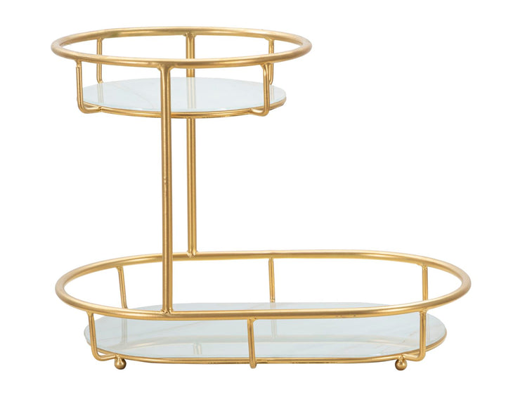 Glam bakke i jern og glas – 36x22x5 cm