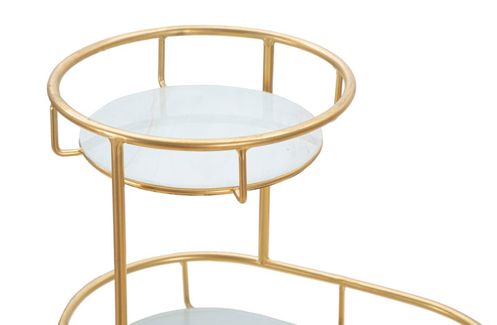 Glam bakke i jern og glas – 36x22x5 cm