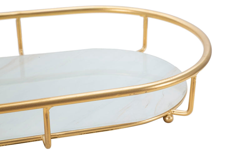 Glam bakke i jern og glas – 36x22x5 cm