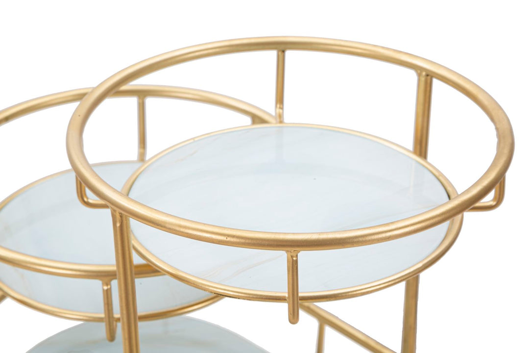 Glam bakke i jern og glas – 36x22x5 cm