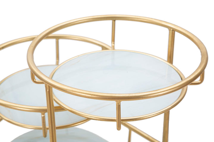 Glam bakke i jern og glas – 36x22x5 cm