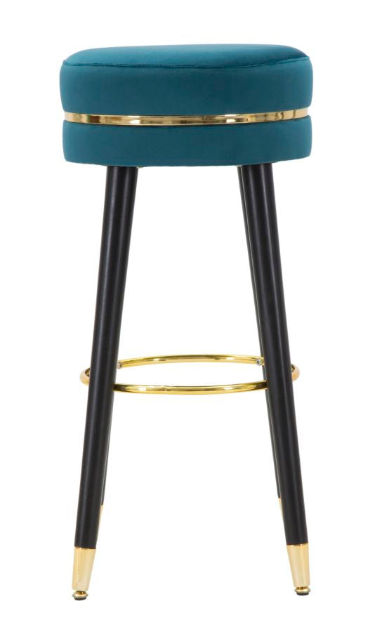 Glam barstol i fyrretræ, metal and polyester – 35x74 cm