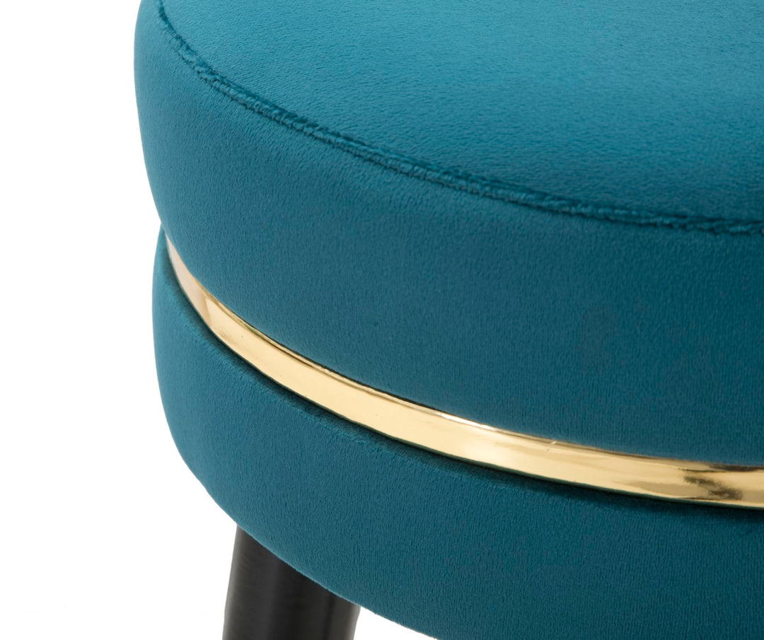 Glam barstol i fyrretræ, metal and polyester – 35x74 cm