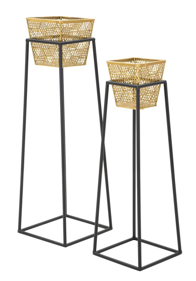 Glam vase i guldfarve, metal – 23x70 20x60 cm