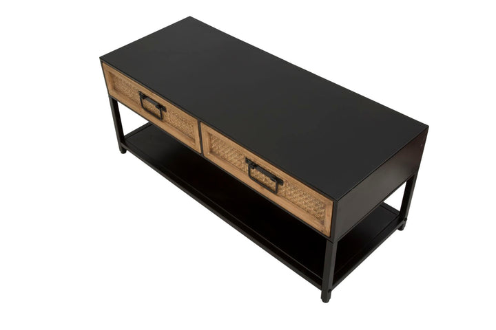 Boho chic tv-møbel, jern og mdf – 95x38x38 cm