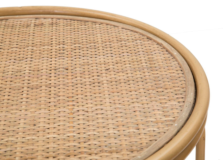 Boho chic bor, metal og rattan – 40x55 cm