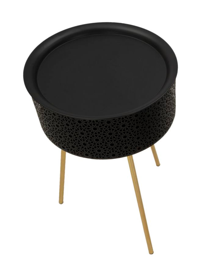 Glam bord i sort og guldfarve, metal – 40x65 cm
