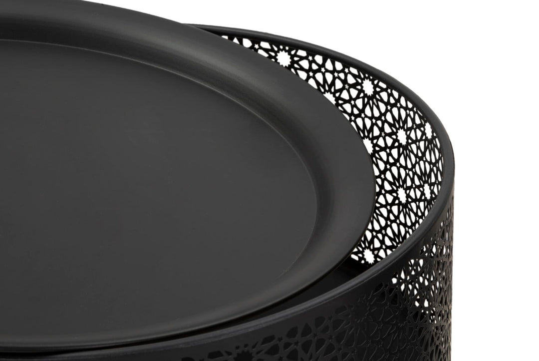 Glam bord i sort og guldfarve, metal – 40x65 cm