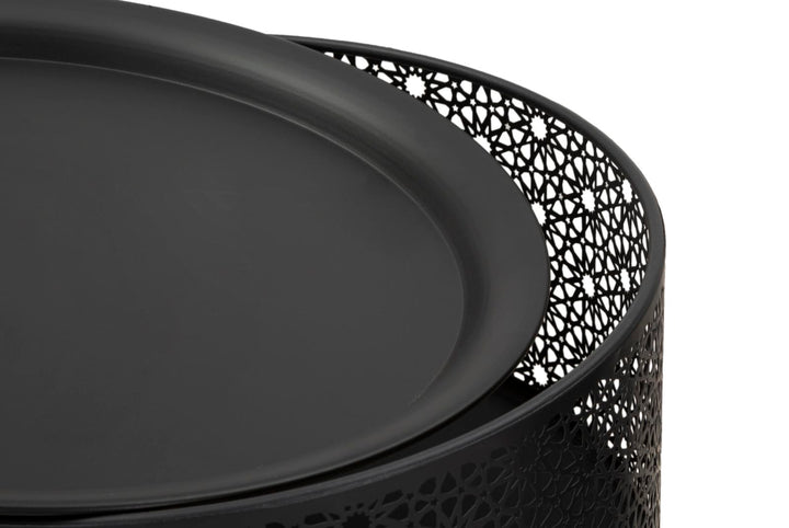 Glam bord i sort og guldfarve, metal – 40x65 cm
