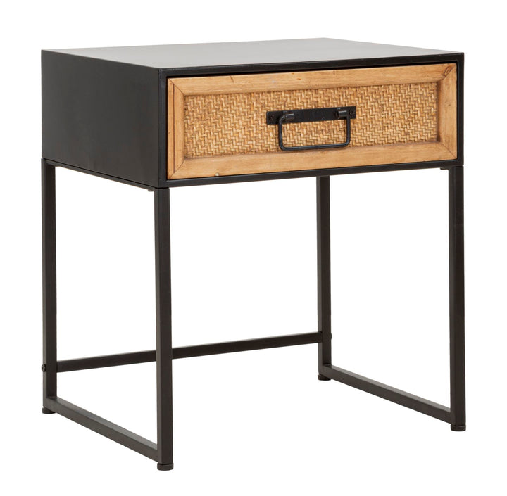 Boho chic sengebord, jern og mdf – 45x40x51 cm