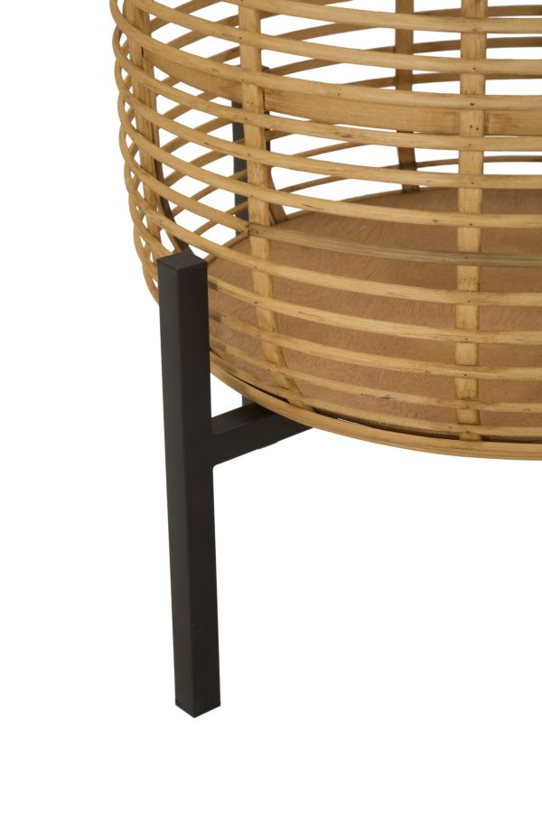 Boho chic vaser i rattan og jern – 41x47 og 33x39 cm
