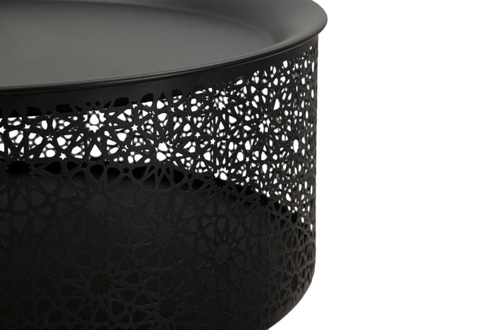 Glam bord i guldfarve og sort, jern – 35x50 cm