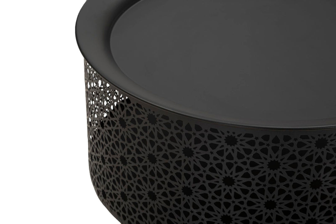 Glam bord i guldfarve og sort, jern – 35x50 cm
