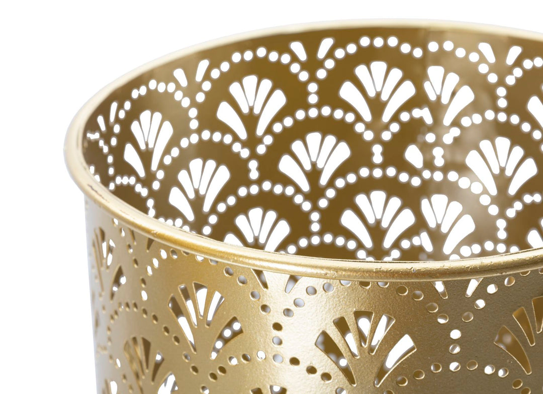 Glam vaser i guldfarve, metal– 21x52 19x42 cm