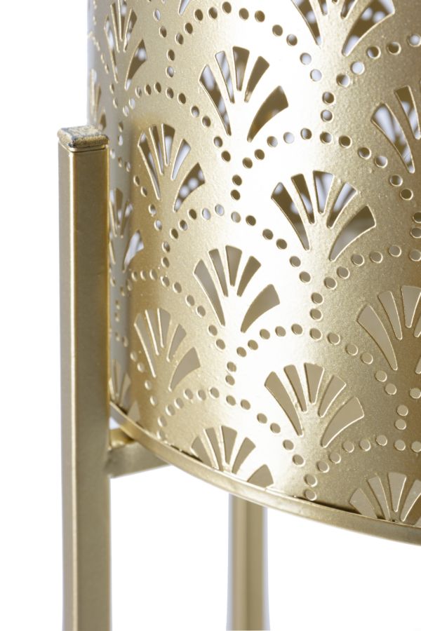 Glam vaser i guldfarve, metal– 21x52 19x42 cm