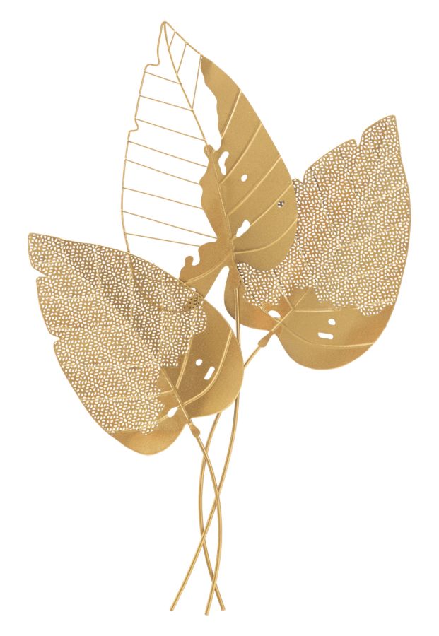 Glam dekoration i metal, guldfarvet  – 53x4x84 cm