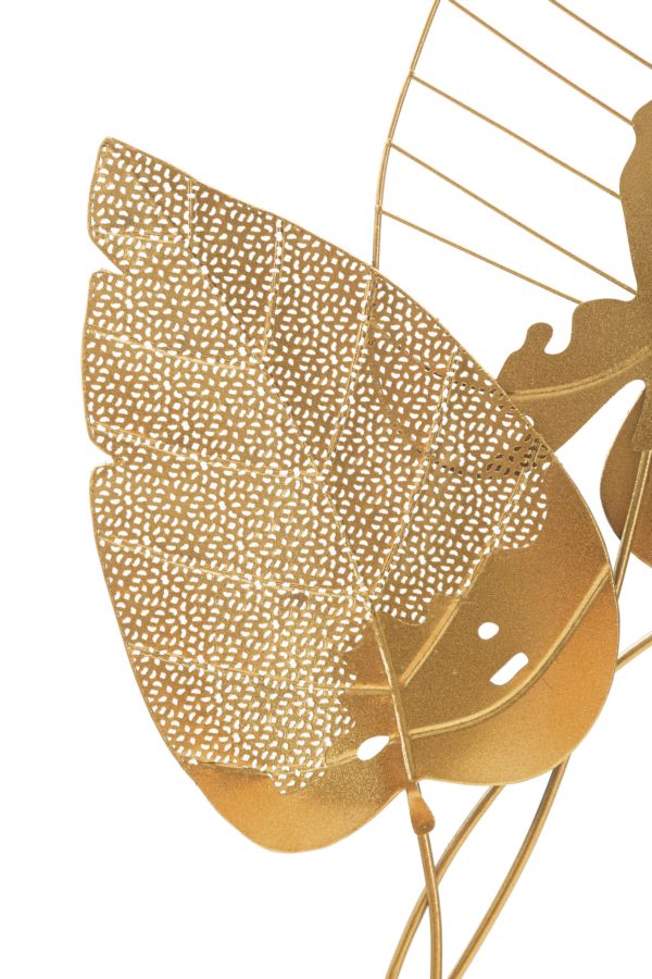 Glam dekoration i metal, guldfarvet  – 53x4x84 cm