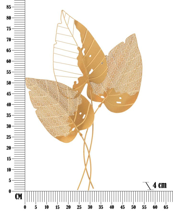Glam dekoration i metal, guldfarvet  – 53x4x84 cm
