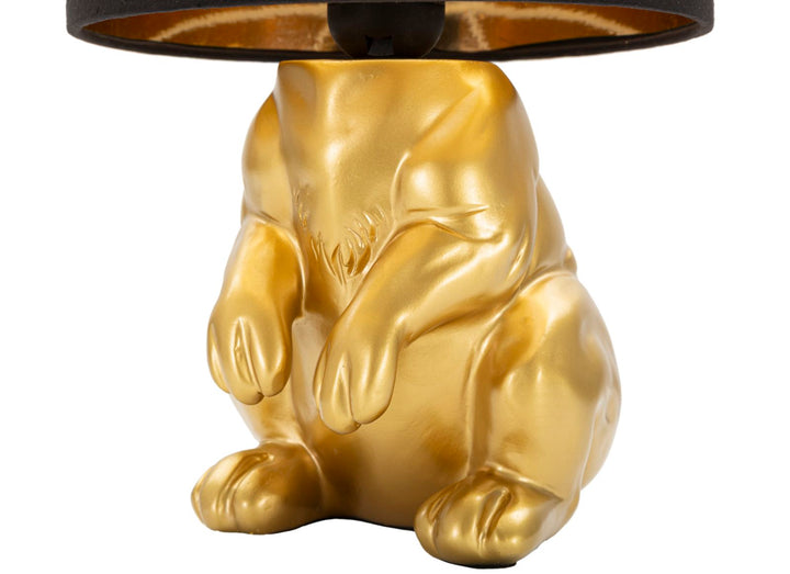 Glam bordlampe, polyresin, metal og stof – 20x43 cm