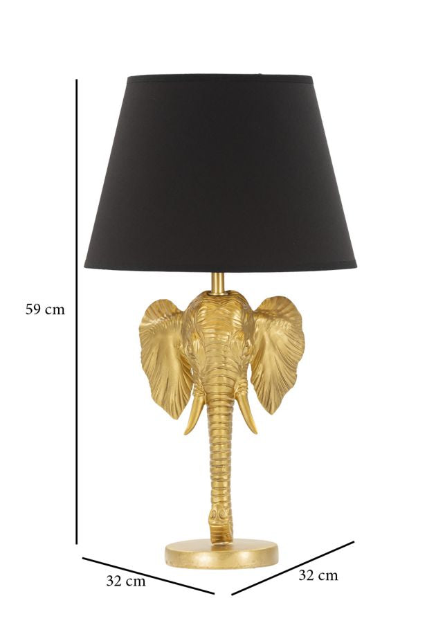 Glam bordlampe, polyresin, metal og stof – 32x59 cm