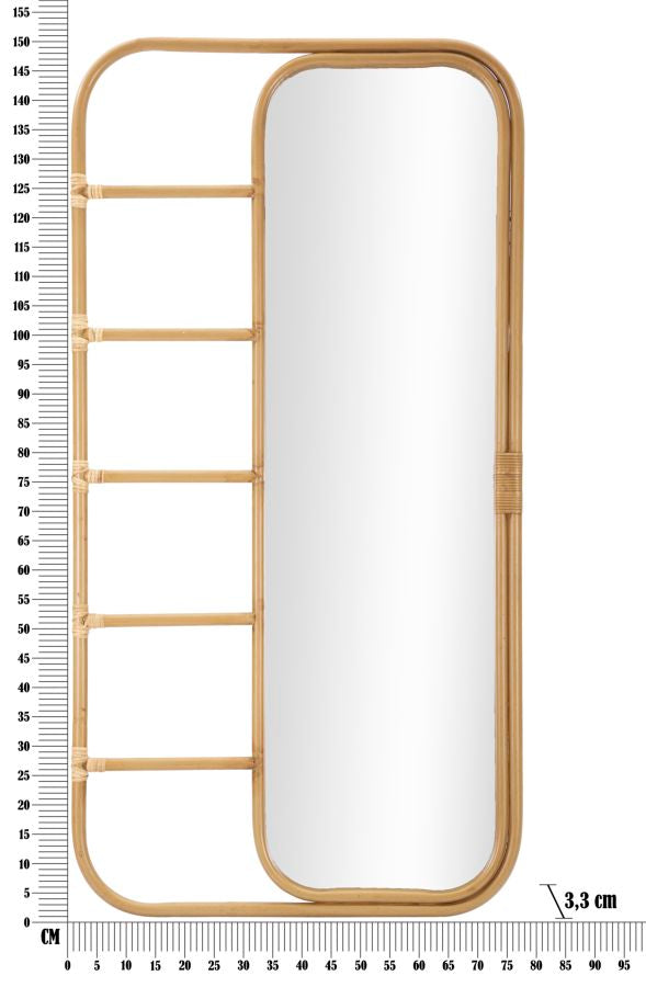 Boho chic spejl – 77x5x3 3x151 cm