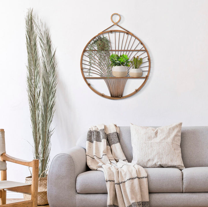 Boho chic hylde i rattan – 60x5x10 og 5x76 cm