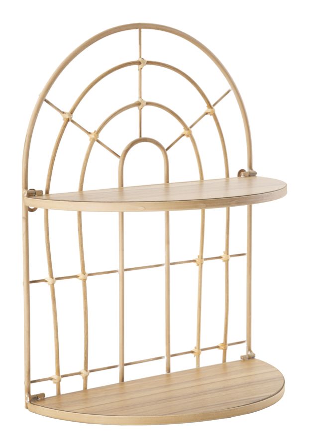 Boho chic hylde i mdf, metal, rattan – 34x5x18 45x5 cm