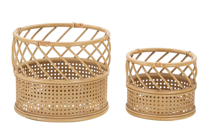 Boho chic vase i metal – 30x25 22x18 cm