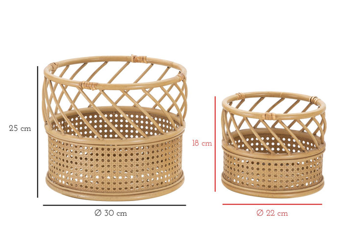 Boho chic vase i metal – 30x25 22x18 cm