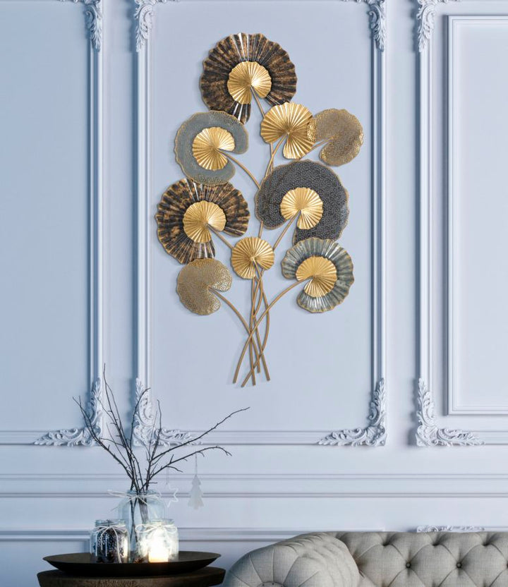 Glam vægpanel/dekoration i metal – 63x5x4 109x5 cm