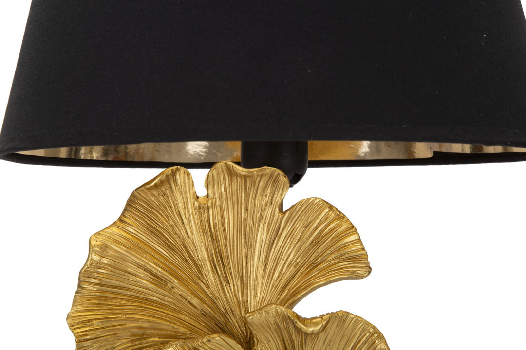 Glam bordlampe i guldfarve og sort,  metal, polyesin og stof – 30x63 cm