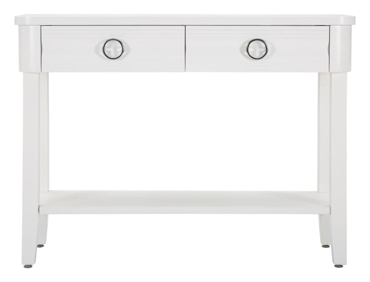 Glam konsolbord i hvid, træ, mdf og metal – 110x40x82 cm