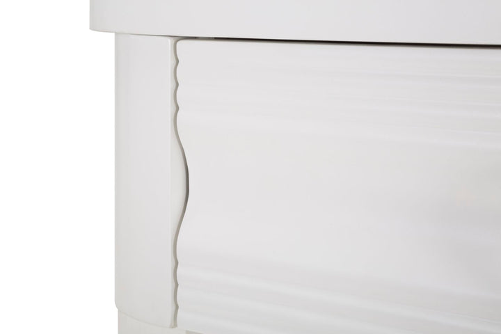 Glam konsolbord i hvid, træ, mdf og metal – 110x40x82 cm