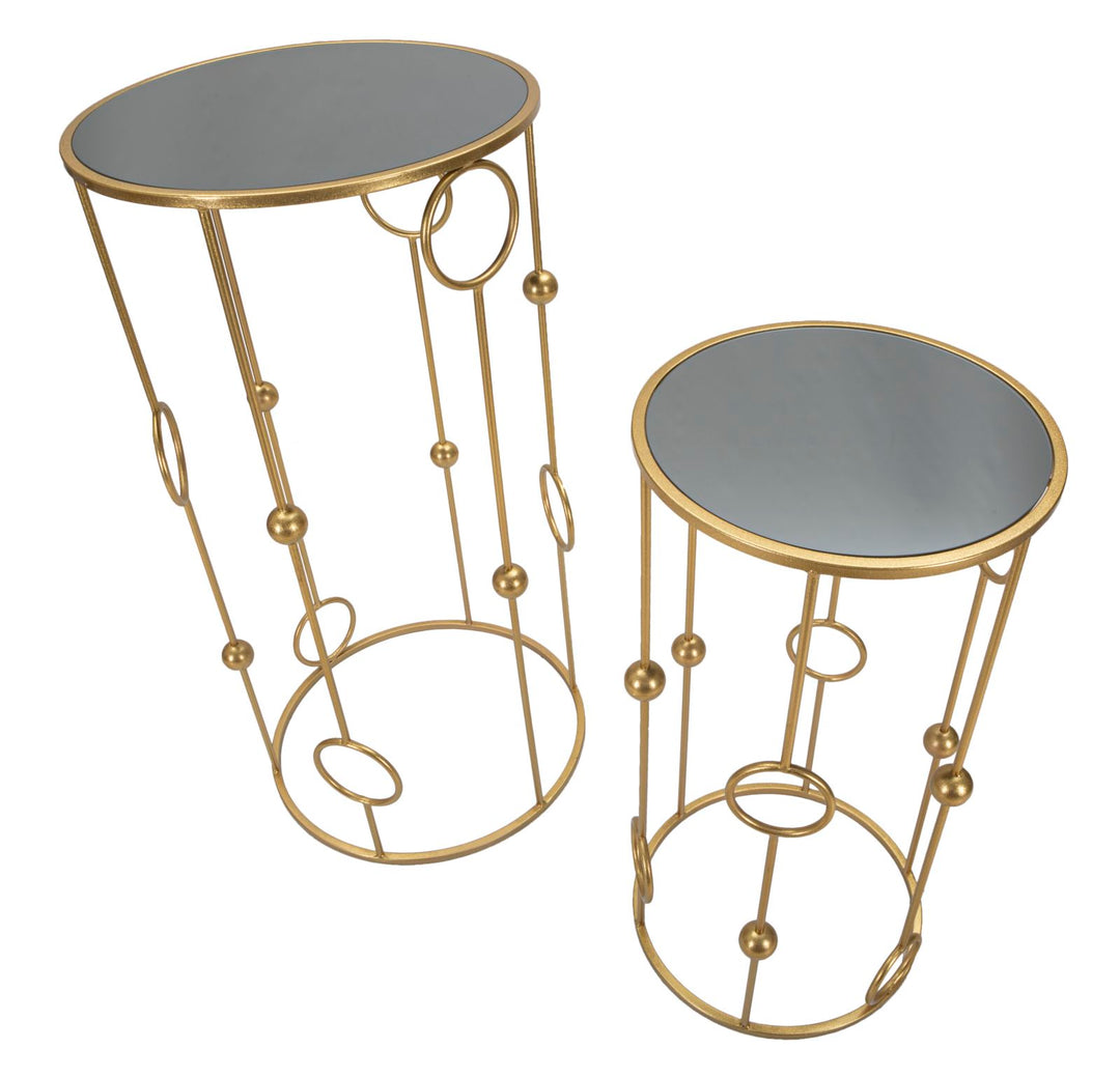 Glam borde i guldfarve, metal og MDF – 50x100 og 40x80 cm