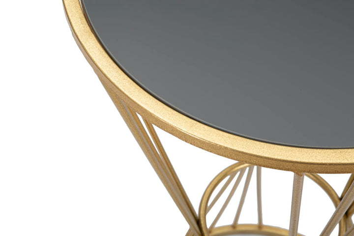 Glam bord i guldfarve, metal, MDF – 40x80 cm