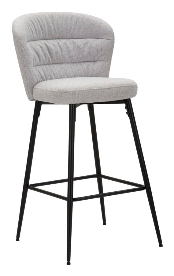 Glam barstol i træ, metal, stof – 52x59x108 cm
