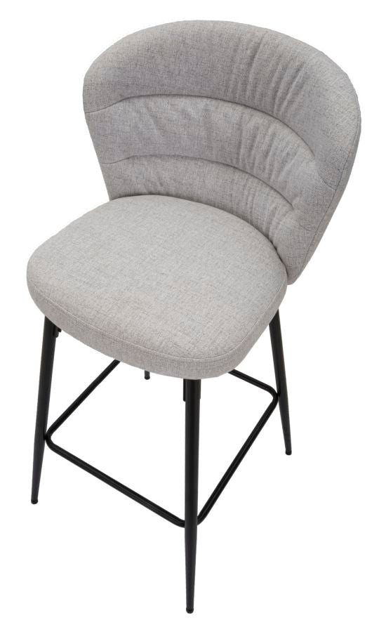 Glam barstol i træ, metal, stof – 52x59x108 cm