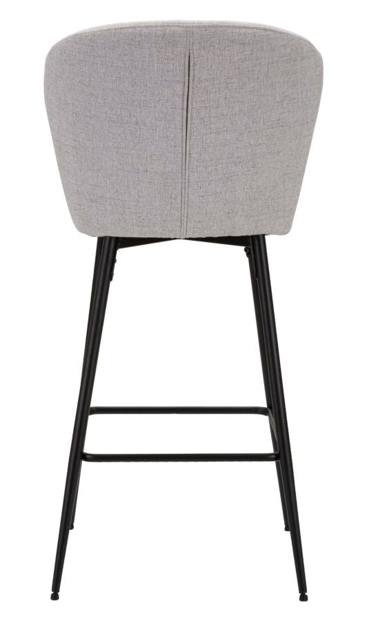 Glam barstol i træ, metal, stof – 52x59x108 cm
