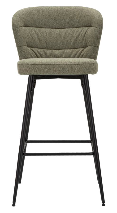 Glam barstole i træ, metal og stof, sæt med 2 styks – 52x59x108 cm